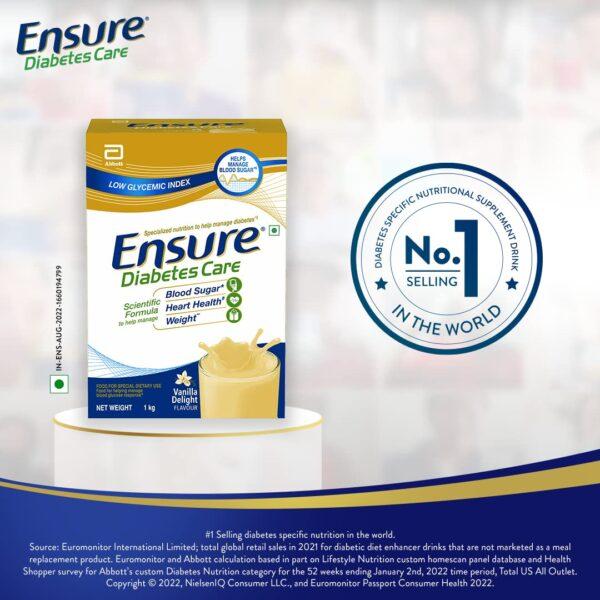 Ensure Diabetes Care- Nutrition to Help Control Blood Sugar Levels- 1 Kg (Vanilla Flavour) - Image 2