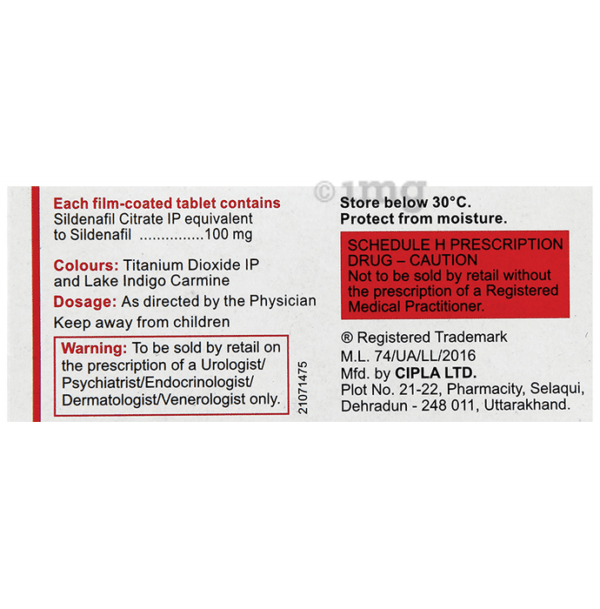 Suhagra 100 mg 4 Tablet - Image 2