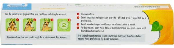 MELAGLOW Rich Depigmentation And Glow Restoration 20Gm, Cream - Image 4
