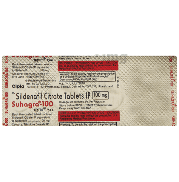 Suhagra 100 mg 4 Tablet - Image 3