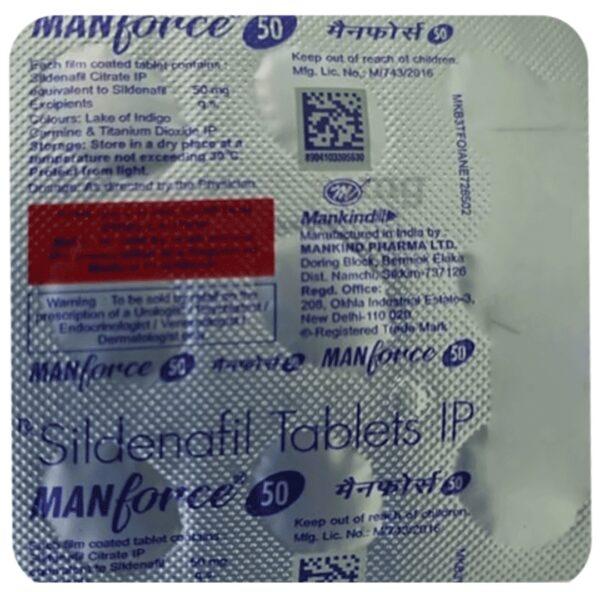 Manforce-50 mg- Strip of 9 Tabs - Image 4